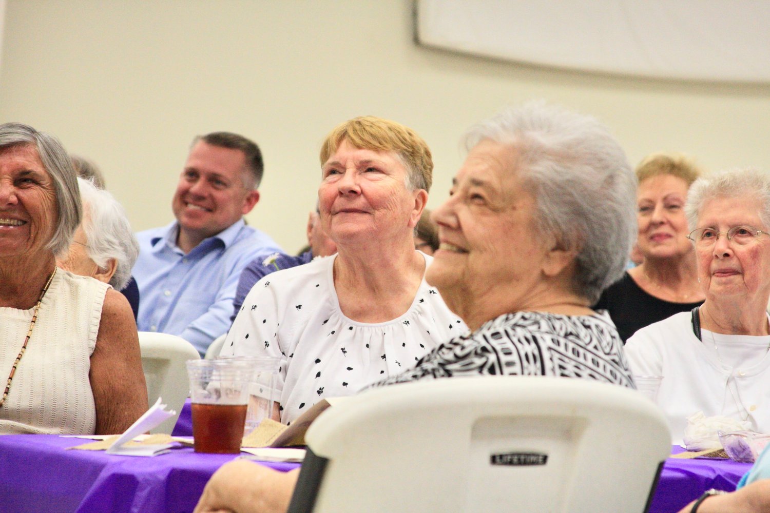 Members of Dominican Sister Suzanne Walker’s religious community take part in the festivities during her retirement celebration June 12 in Monroe City.